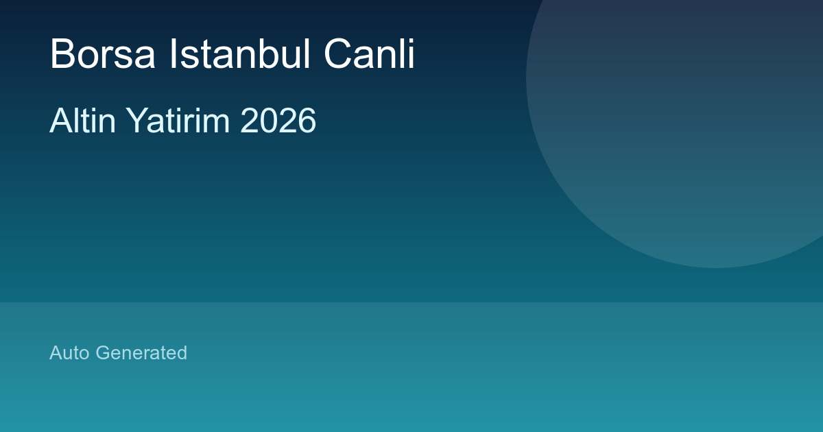 Altın Yatırımı 2026
