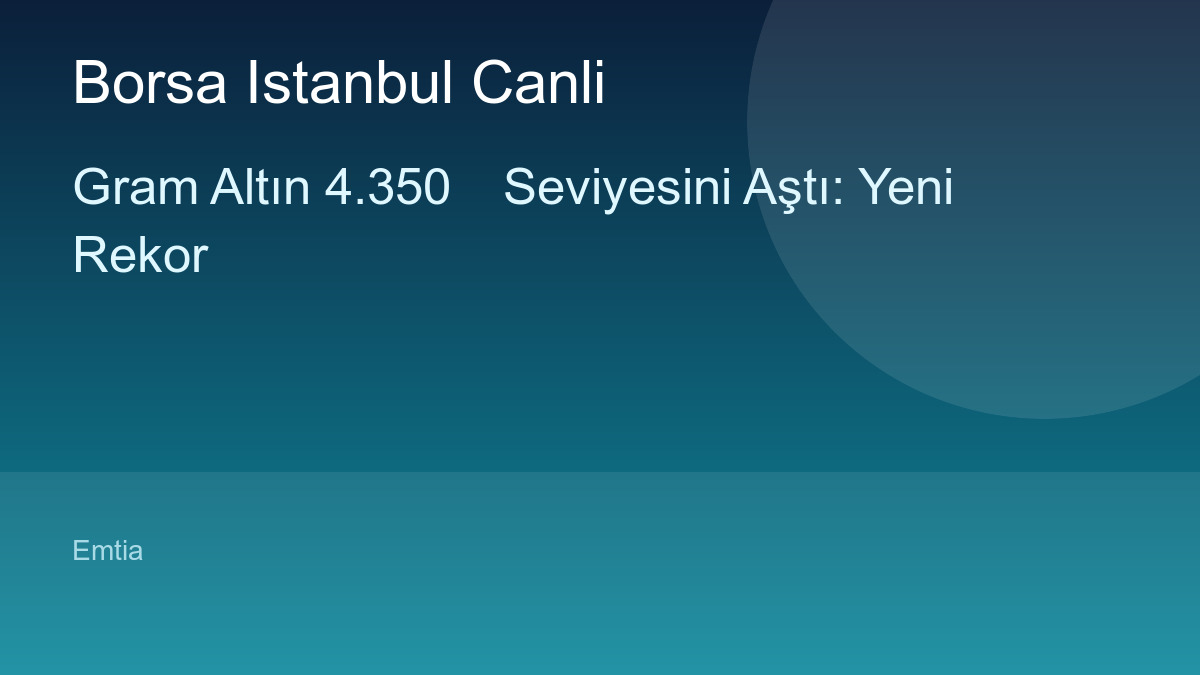 Gram Altın 4.350₺ Seviyesini Aştı